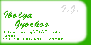 ibolya gyorkos business card